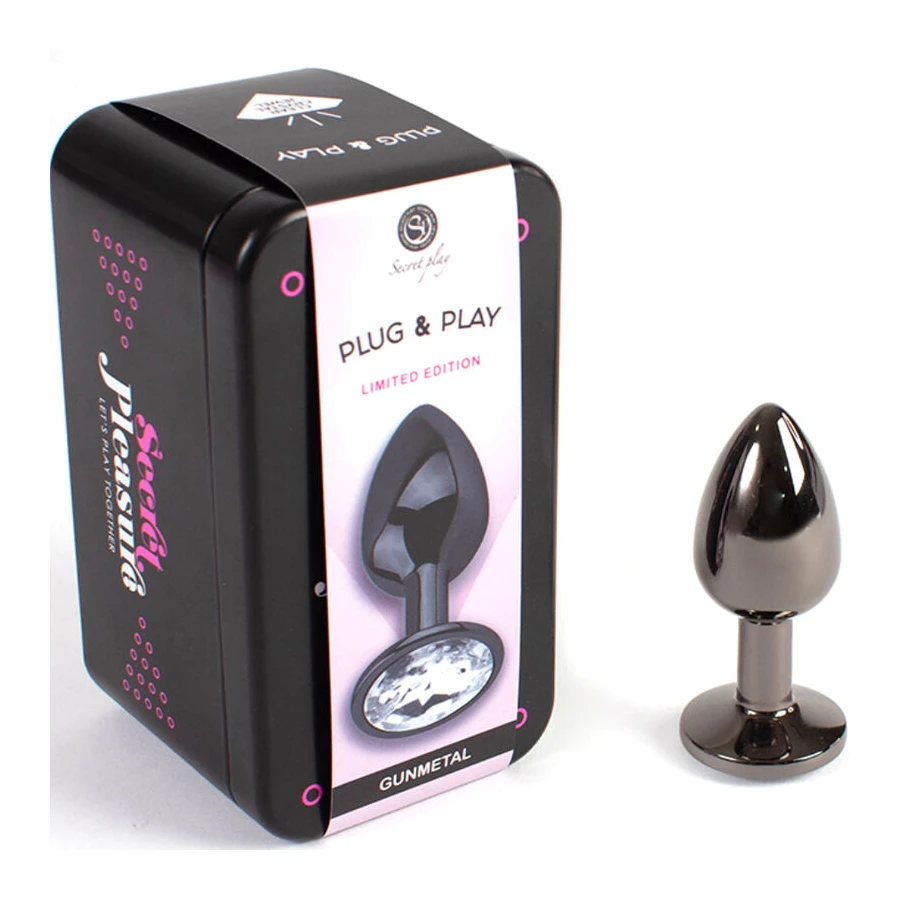 SECRETPLAY - GUNMETAL BUTT PLUG SMALL SIZE 7 CM